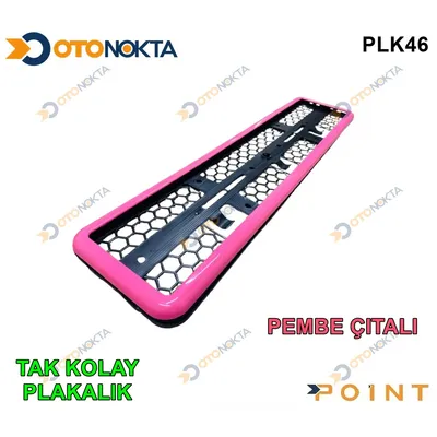 Plakalık Plastik Takkolay Pembe Çerçeveli