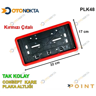 Plakalık Takkolay Konsept Kare Kırmızı