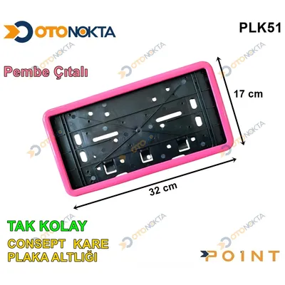 Plakalık Takkolay Konsept Kare Pembe