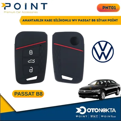 Anahtarlık Kabı Silikonlu Wv Passat B8 Siyah