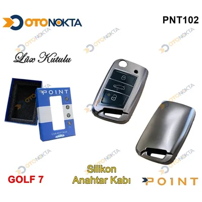 Anahtarlık Kabı Silikonlu Gri VW Model 1