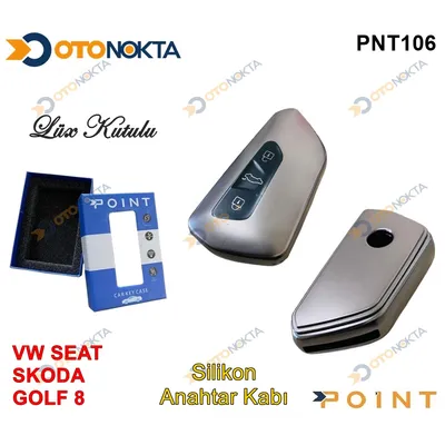 Anahtarlık Kabı Silikonlu Gri VW Model 5