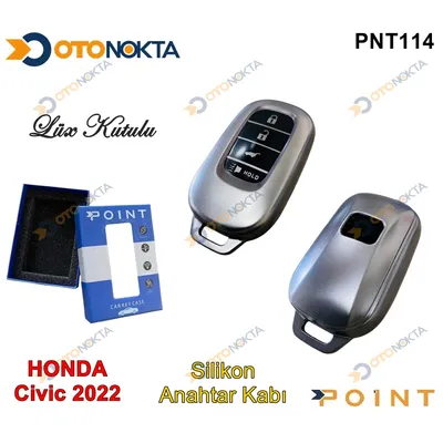Anahtarlık Kabı Silikonlu Gri Honda Model 2