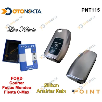 Anahtarlık Kabı Silikonlu Gri Ford Model 1