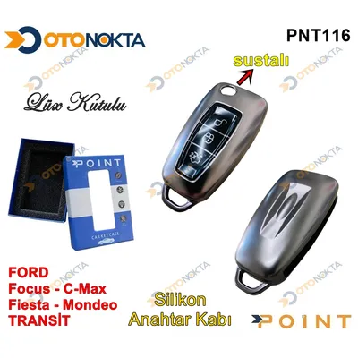 Anahtarlık Kabı Silikonlu Gri Ford Model 2