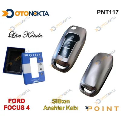 Anahtarlık Kabı Silikonlu Gri Ford Model 3