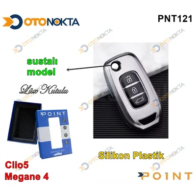 Anahtarlık Kabı Silikonlu Gri Renault Model 2