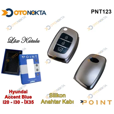 Anahtarlık Kabı Silikon Gri Hyundai Model 1