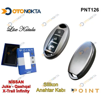 Anahtarlık Kabı Silikon Gri Nissan Model 1