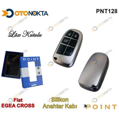 Anahtarlık Kabı Silikon Gri Fiat Model 2