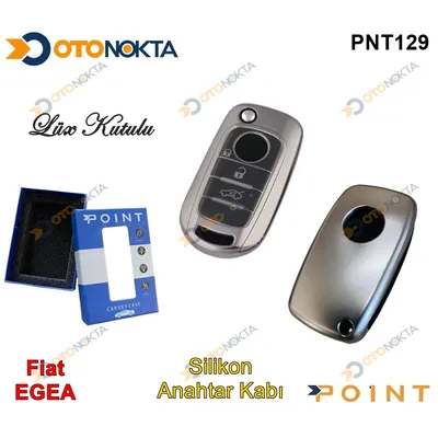 Anahtarlık Kabı Silikon Gri Fiat Model 3