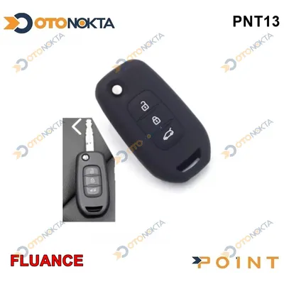 Anahtarlık Kabı Silikonlu Renault Fluence Siyah