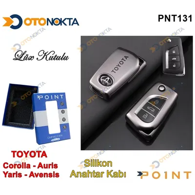 Anahtarlık Kabı Silikon Gri Toyota Model 1