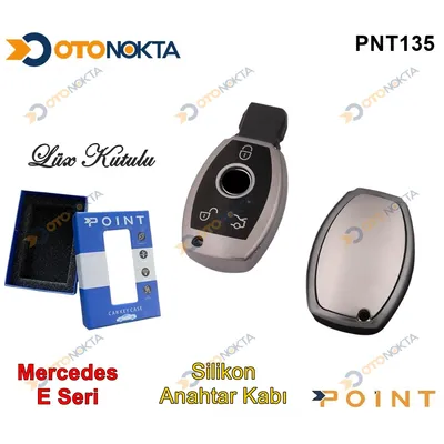 Anahtarlık Kab Silikon Gri Mercedes Model 2
