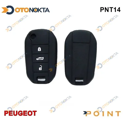 Anahtarlık Kabı Silikonlu Peugeot 301-308 Siyah