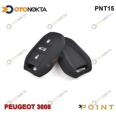 Anahtarlık Kabı Silikonlu Peugeot 2008 Siyah