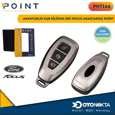 Anahtarlık Ford Kab Silikon Gri Focus Anahtarsız
