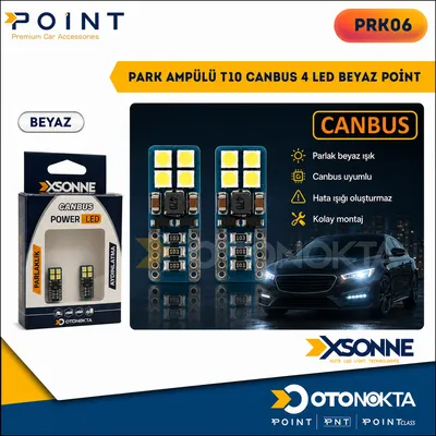Park Ampulü T10 Canbus 4 LED Beyaz
