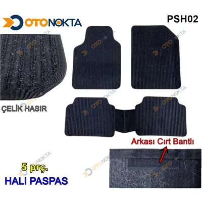 Paspas Halı Üniversal Hasır Siyah-Siyah