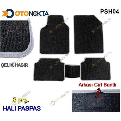 Paspas Halı Üniversal Hasır Siyah Gri