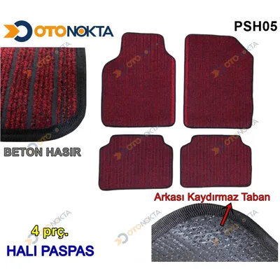Paspas Halı Üniversal Kaliteli Model Siyah Kırmızı