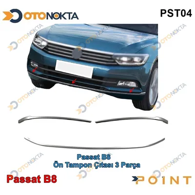 Volkswagen Ön Tampon Çıtası Passat B8 2015-2019 3 Parça