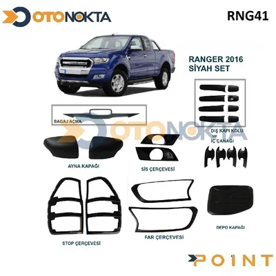Ford Ranger T7 2016+ Siyah Set 16-BL
