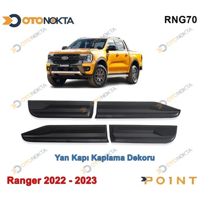 Ford Ranger T9 2022+ Siyah Yan Kapı 4 Parça