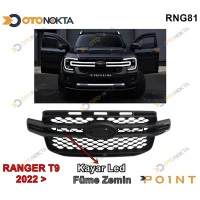 Ford Ranger T9 2022+ Ön Panjur Kayar Ledli Siyah