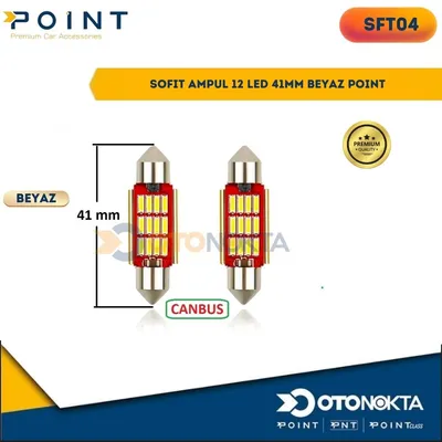 Sofit Ampul 12 LED 41 mm Beyaz
