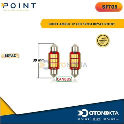 Sofit Ampul 12 LED 39 mm Beyaz