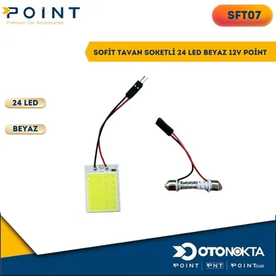 Sofit Tavan Soketli 24 LED Beyaz 12V