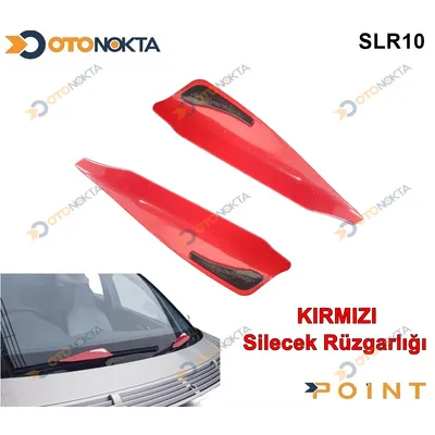Silecek Rüzgarlığı Kırmızı Renk Siyah Parçalı
