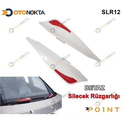 Silecek Rüzgarlığı Beyaz Renk Kırmızı Parçalı