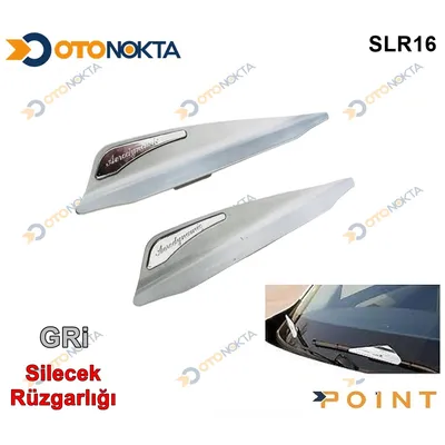 Silecek Rüzgarlığı Gri Renk Krom Parçalı
