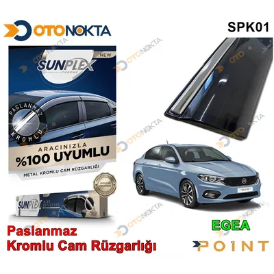 Cam Rüzgarlığı Fiat 4 Lümetal Kromlu Egea Sunplex