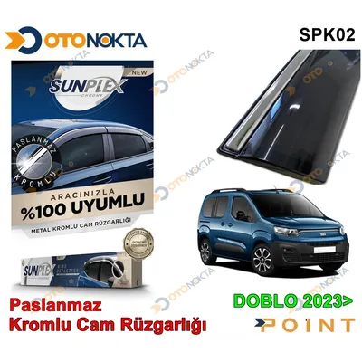 Cam Rüzgarlığı Fiat 4 Lümetal Kromlu Doblo 23+ Sunplex