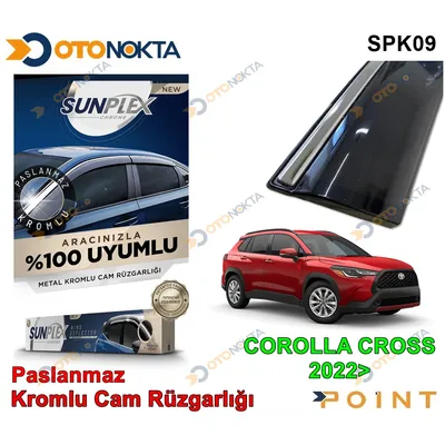 Cam Rüzgarlığı 4'lü Kromlu Toyota Corolla Cross Sunplex