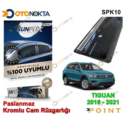 Cam Rüzgarlığı 4'lü Volkswagen M Kromlu Tiguan 16-21 Sunplex