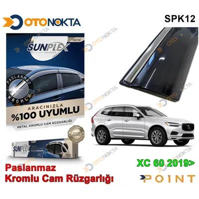 Cam Rüzgarlığı Volvo 4 Lümetal Kromlu V XC60 19+ Sunplex