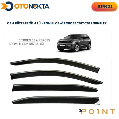 Cam Rüzgarlığı 4'lü Kromlu Citroen C5 Aircross 17+ Sunplex