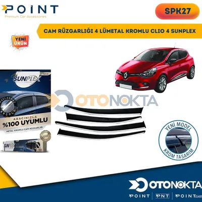 Cam Rüzgarlığı Renault 4 Lümetal Kromlu Clio 4 Sunplex