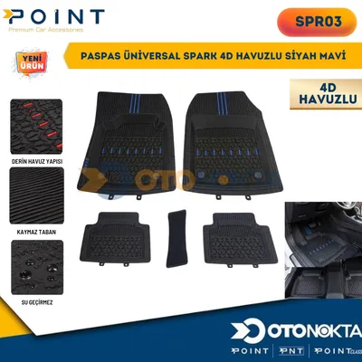 Paspas Üniversal Spark 4D Havuzlu Siyah Mavi