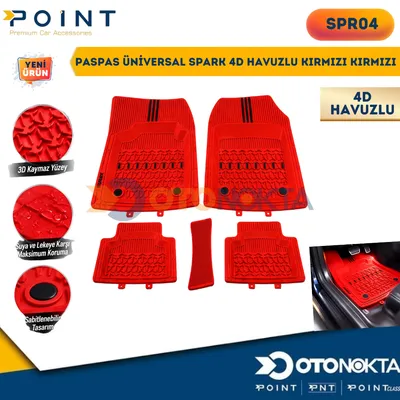 Paspas Üniversal Spark 4D Havuzlu Kırmızı Kırmızı