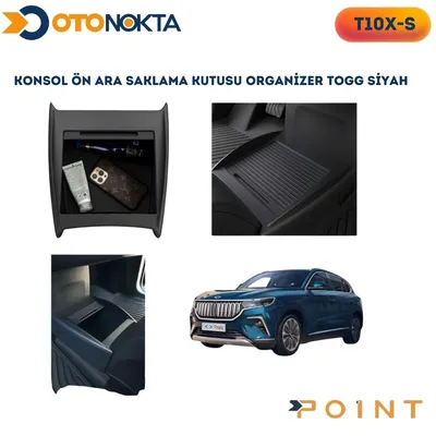 Konsol Ön Ara Saklama Kutusu Organizer Togg Siyah