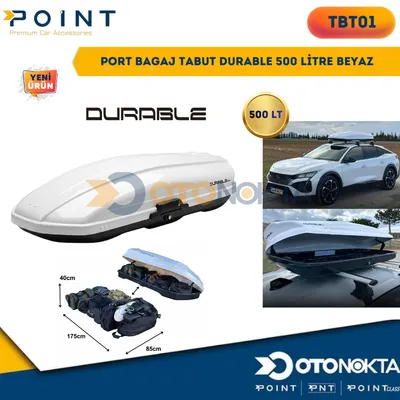 Port Bagaj Tabut Durable 500 Litre Beyaz