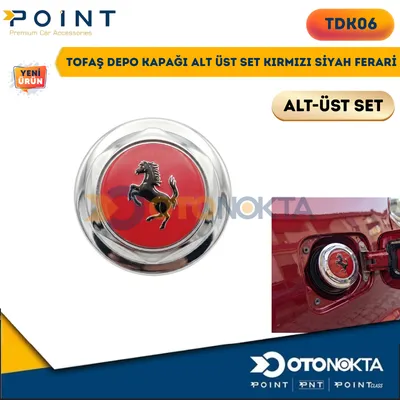 Tofaş Depo Kapağı Alt Üst Set Kırmızı Siyah Ferari