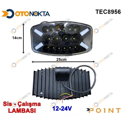 Sis Lambası LED Kaliteli 12/24 V Büyük Sarı Beyaz