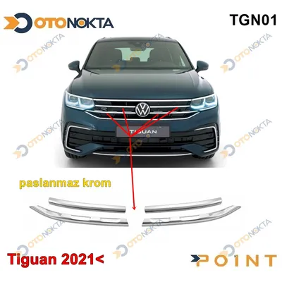 VW Tiguan 2021+ Ön Panjur 4 Prç Krom Set