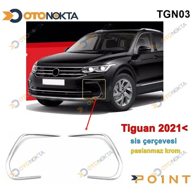 VW Tiguan 2021+ Ön Sis Çerçevesi 2 Prç Krom Set
